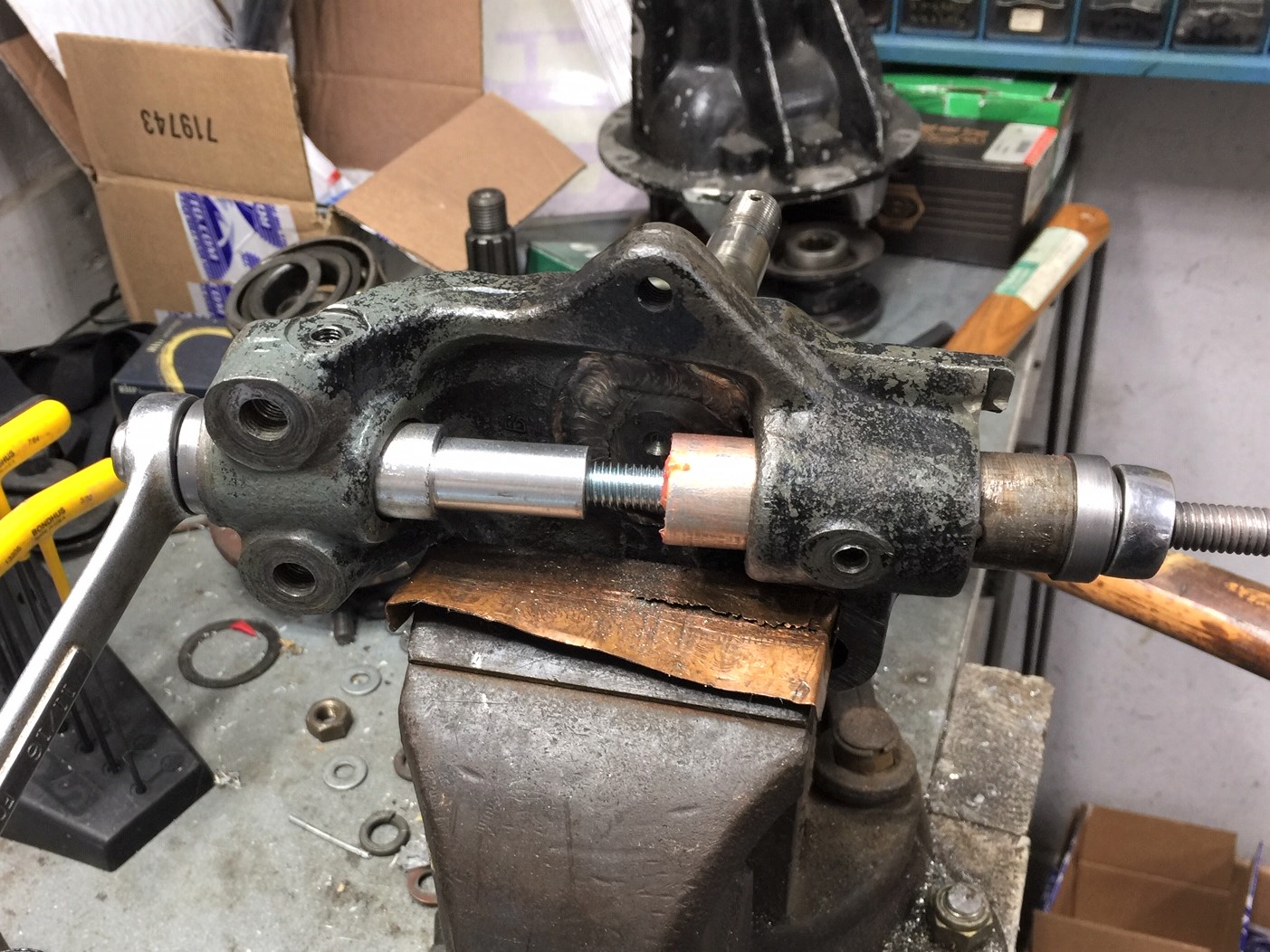 Installing and Reaming Bushes on Spridget Front Axles Part One of